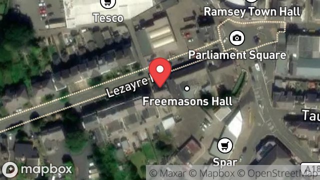 Map showing FERNLEA, LEZAYRE ROAD, RAMSEY, ISLE OF MAN, IM8 2LN