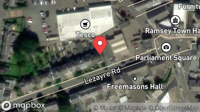 Map showing 2, ALBION TERRACE, RAMSEY, ISLE OF MAN, IM8 2LW