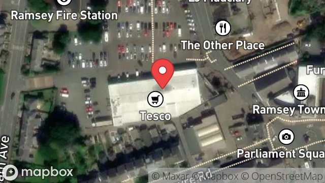 Map showing SUPERMARKET, BOWRING ROAD, RAMSEY, ISLE OF MAN, IM8 2LL