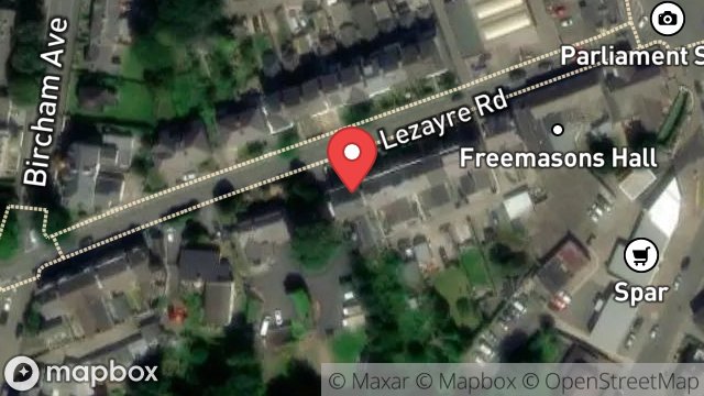 Map showing 17, LEZAYRE ROAD, RAMSEY, ISLE OF MAN, IM8 2LN