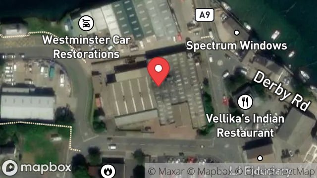 Map showing RAMSEY BAKERY BUSINESS PARK, STATION ROAD, RAMSEY, ISLE OF MAN, IM8 2LF