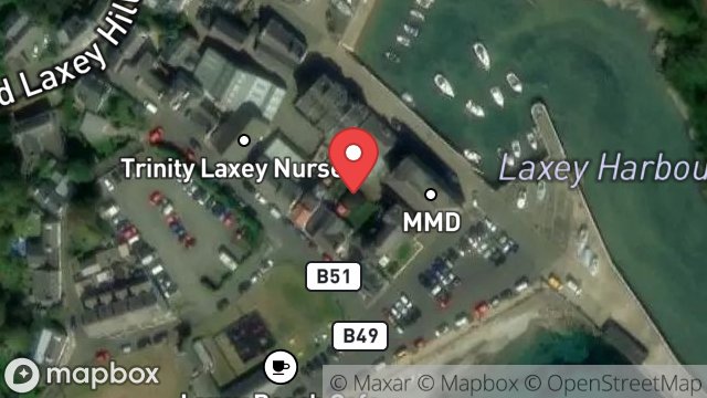 Map showing GARAGE, CUSHAG, 10, SHORE ROAD, LAXEY, ISLE OF MAN, IM4 7DE