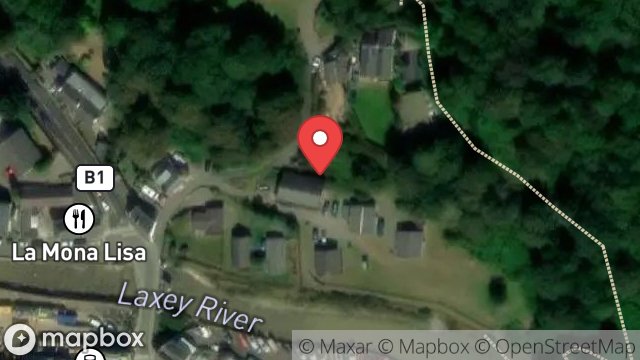 Map showing LAXEY HARBOUR CHALETS - WARDENS UNIT, THE CAIRNS, BREEZE HILL, LAXEY, ISLE OF MAN, IM4 7DL