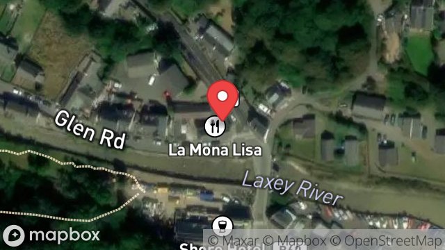 Map showing LA MONA LISA, DEEPDALE, GLEN ROAD, LAXEY, ISLE OF MAN, IM4 7AB