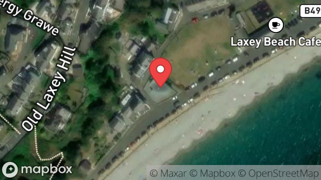 Map showing GLEVUM, THE PROMENADE, LAXEY, ISLE OF MAN, IM4 7DF