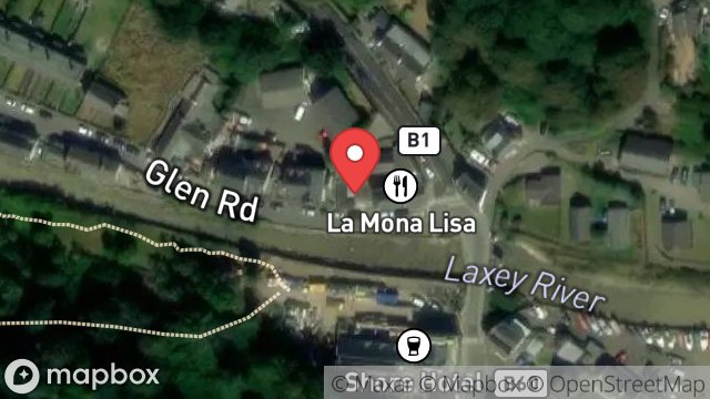 Map showing LAXEY LAUNDRY, GLEN ROAD, LAXEY, ISLE OF MAN, IM4 7AB