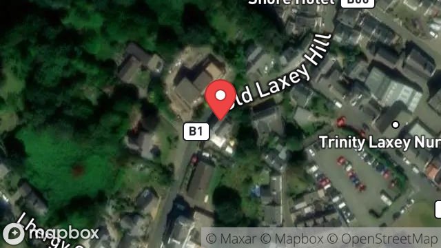Map showing BWAANE QUAYLE, OLD LAXEY HILL, LAXEY, ISLE OF MAN, IM4 7DA