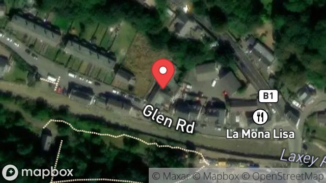 Map showing 1 ROSEDENE COTTAGES, GLEN ROAD, LAXEY, ISLE OF MAN, IM4 7AB