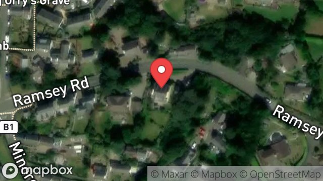 Map showing KING ORRY HOUSE, RAMSEY ROAD, LAXEY, ISLE OF MAN, IM4 7PT