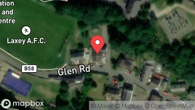 Map showing METHODIST SUNDAY SCHOOL, GLEN ROAD, LAXEY, ISLE OF MAN, IM4 7AH