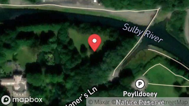 Map showing LAND ADJACENT TO GREENLANDS, GARDENERS LANE, RAMSEY, ISLE OF MAN, IM8 2TF