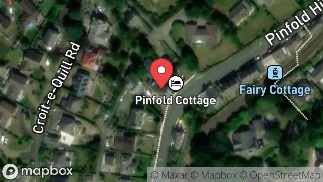 Map showing PINFOLD COTTAGE, PINFOLD HILL, LAXEY, ISLE OF MAN, IM4 7HN
