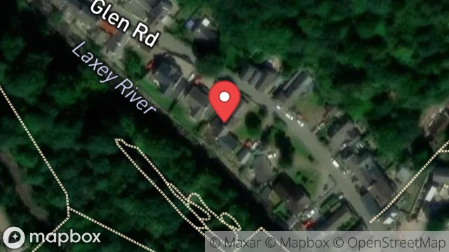 Map showing 2 MARGUERITE COTTAGES, GLEN ROAD, LAXEY, ISLE OF MAN, IM4 7AN