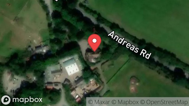 Map showing CRONK AUST, ANDREAS ROAD, AUST, RAMSEY, ISLE OF MAN, IM7 4EF