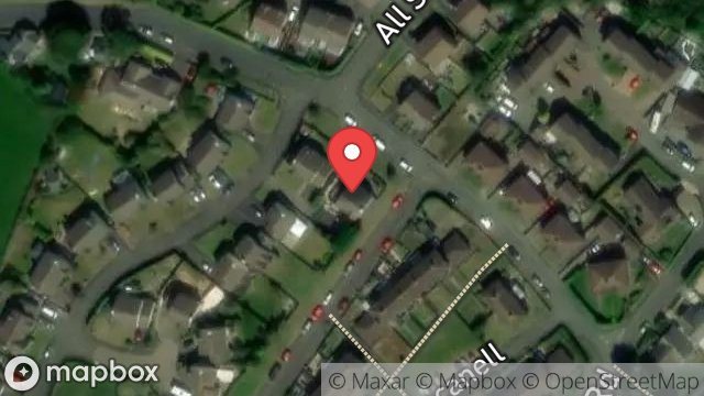 Map showing 1, CHURCH CLOSE, LONAN, LAXEY, ISLE OF MAN, IM4 7JY
