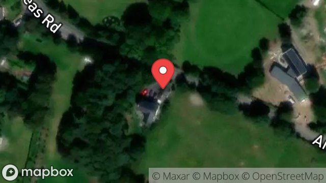 Map showing CROIT AUST, ANDREAS ROAD, AUST, RAMSEY, ISLE OF MAN, IM7 4EF