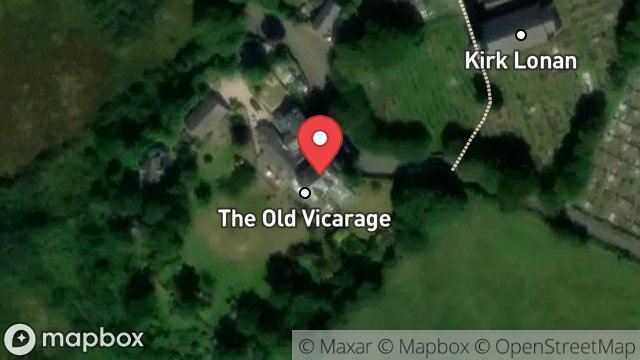 Map showing OLD VICARAGE, LONAN CHURCH ROAD, LAXEY, ISLE OF MAN, IM4 7JX