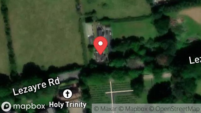 Map showing GATEWAYS, LEZAYRE ROAD, GLEN TRAMMAN, RAMSEY, ISLE OF MAN, IM7 2AW