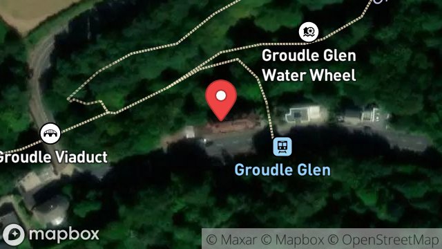 Map showing GROUDLE GLEN HOTEL, KING EDWARD ROAD, ONCHAN, ISLE OF MAN, IM3 2JY