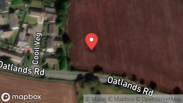 Map showing FIELD NUMBER 124291, OATLANDS ROAD, ANDREAS, ISLE OF MAN, IM7 4EU