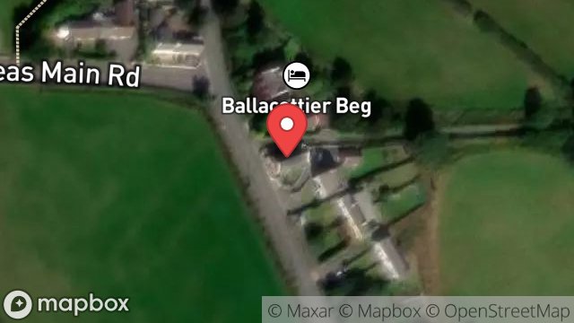 Map showing BALLAKANEEN CHAPEL, ANDREAS ROAD, ANDREAS, ISLE OF MAN, IM7 4EN