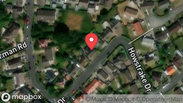 Map showing 5, HOWSTRAKE DRIVE, ONCHAN, ISLE OF MAN, IM3 1BP