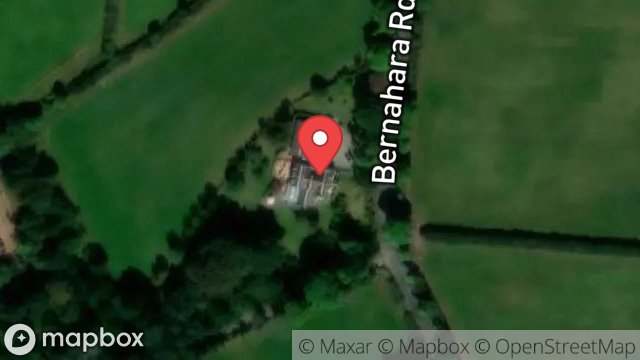 Map showing KINLEYS CROFT, BERNAHARA ROAD, ANDREAS, ISLE OF MAN, IM7 2EL