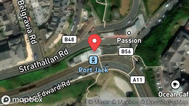 Map showing TAPAS, 5, PORT JACK, ONCHAN, ISLE OF MAN, IM3 1ED