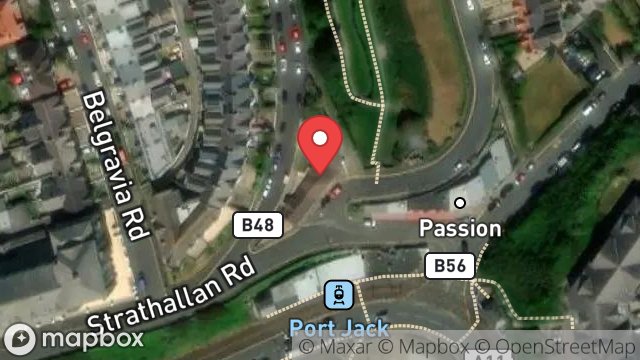 Map showing BEAUTY SALON, 17, PORT JACK, ONCHAN, ISLE OF MAN, IM3 1EA