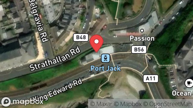 Map showing 4, PORT JACK, ONCHAN, ISLE OF MAN, IM3 1ED