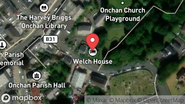 Map showing WELCH HOUSE, CHURCH ROAD, ONCHAN, ISLE OF MAN, IM3 1BF