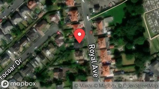 Map showing 145, ROYAL AVENUE, ONCHAN, ISLE OF MAN, IM3 1LG