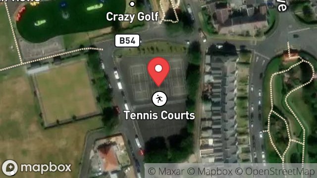 Map showing TENNIS COURTS OFF, BELGRAVIA ROAD, ONCHAN, ISLE OF MAN, IM3 1HF