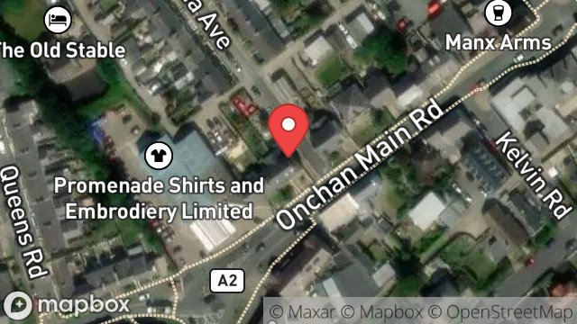 Map showing 7, MAIN ROAD, ONCHAN, ISLE OF MAN, IM3 1BA