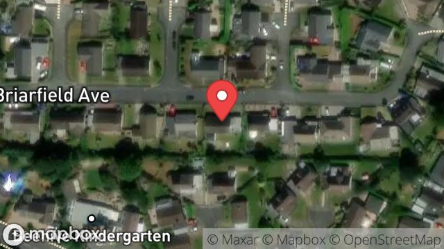 Map showing 12, BRIARFIELD AVENUE, ONCHAN, ISLE OF MAN, IM3 3JL