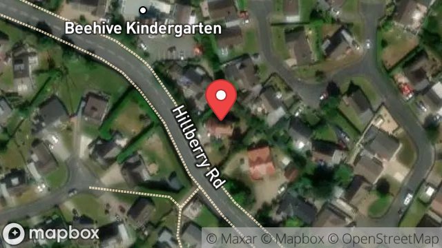 Map showing CONISTER, HILLBERRY ROAD, ONCHAN, ISLE OF MAN, IM3 3JP