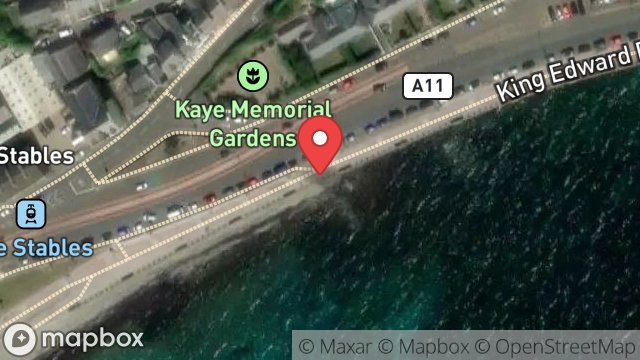 Map showing SEA WALL, QUEENS PROMENADE, DOUGLAS, ISLE OF MAN, IM2 4NR