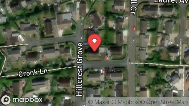 Map showing 4, HILLCREST GROVE, ONCHAN, ISLE OF MAN, IM3 3HY
