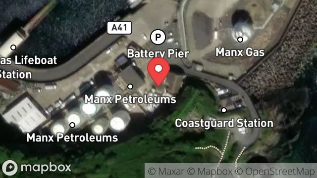 Map showing DEPOT, BATTERY PIER, DOUGLAS, ISLE OF MAN, IM1 5BS