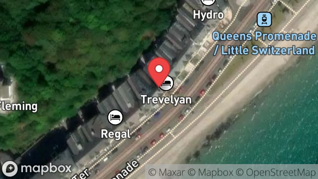 Map showing TREVELYAN, 18, PALACE TERRACE, DOUGLAS, ISLE OF MAN, IM2 4NE