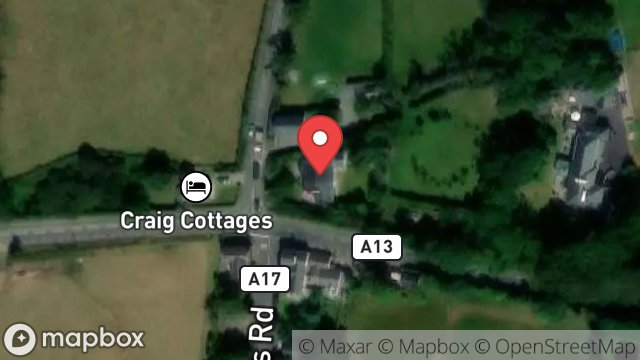 Map showing EAST CRAIG, ST. JUDES, ISLE OF MAN, IM7 2EW