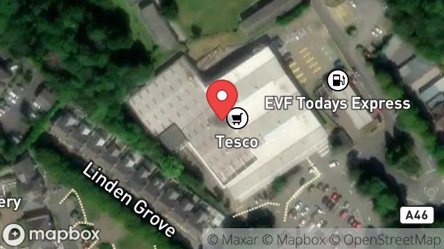 Map showing TESCO SUPERSTORE, VICTORIA ROAD, DOUGLAS, ISLE OF MAN, IM2 4RE
