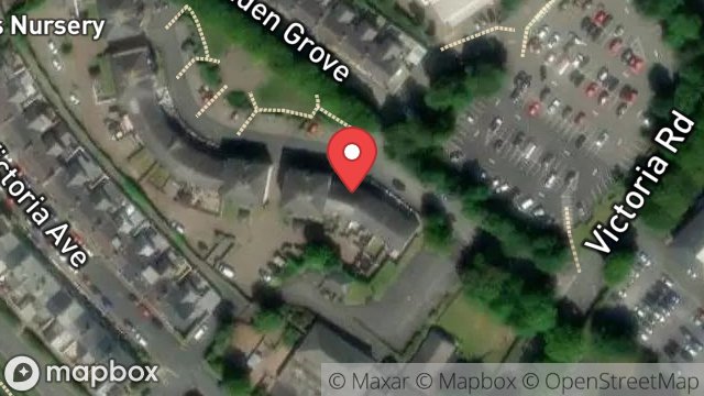 Map showing 25, LINDEN GARDENS, DOUGLAS, ISLE OF MAN, IM2 6AB