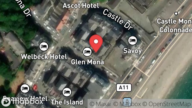 Map showing CHESTERFIELD, 4, MONA DRIVE, DOUGLAS, ISLE OF MAN, IM2 4LG