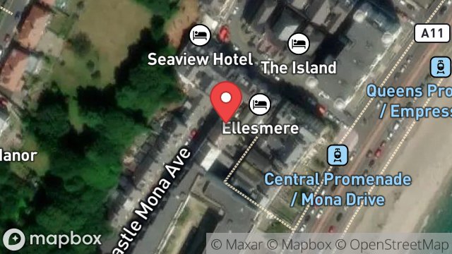 Map showing 114, CASTLEMONA AVENUE, DOUGLAS, ISLE OF MAN, IM2 4EF