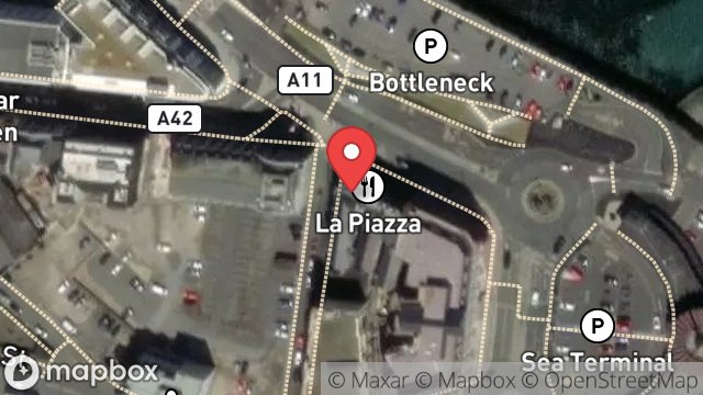 Map showing PIZZA HUT, 1-5, WALPOLE AVENUE, DOUGLAS, ISLE OF MAN, IM1 2LT