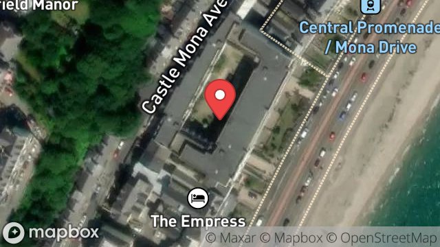 Map showing CRESCENT LEISURE CENTRE, CENTRAL PROMENADE, DOUGLAS, ISLE OF MAN, IM2 4LL