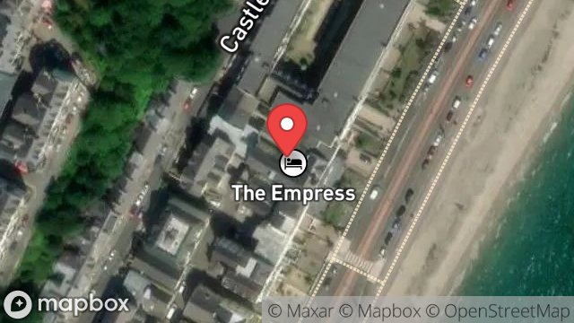 Map showing THE EMPRESS HOTEL, CENTRAL PROMENADE, DOUGLAS, ISLE OF MAN, IM2 4RA