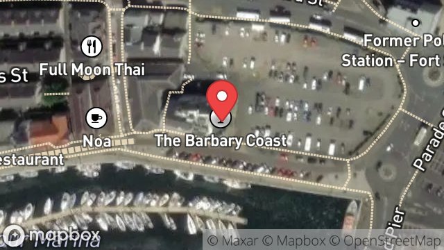 Map showing CLARENDON HOTEL, 50, NORTH QUAY, DOUGLAS, ISLE OF MAN, IM1 4LA