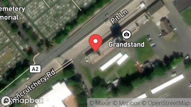 Map showing BAY 2, GRANDSTAND, GLENCRUTCHERY ROAD, DOUGLAS, ISLE OF MAN, IM2 6DA